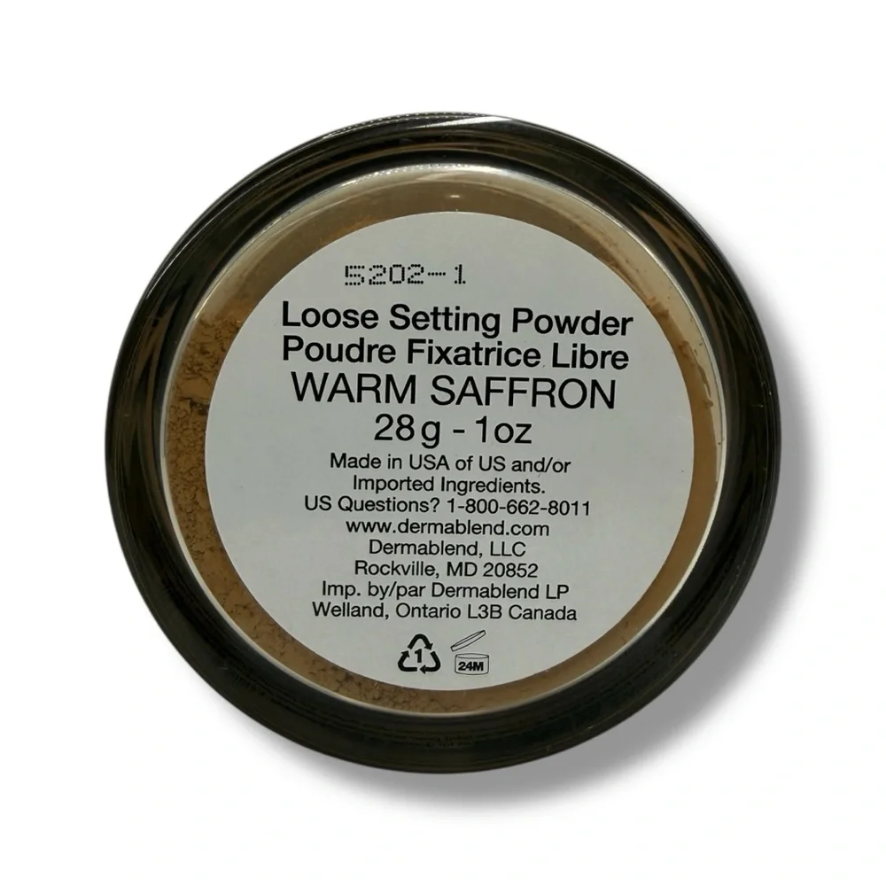 Dermablend Loose Setting Powder Warm Saffron Matte Finish  Long Wear Makeup 1 oz